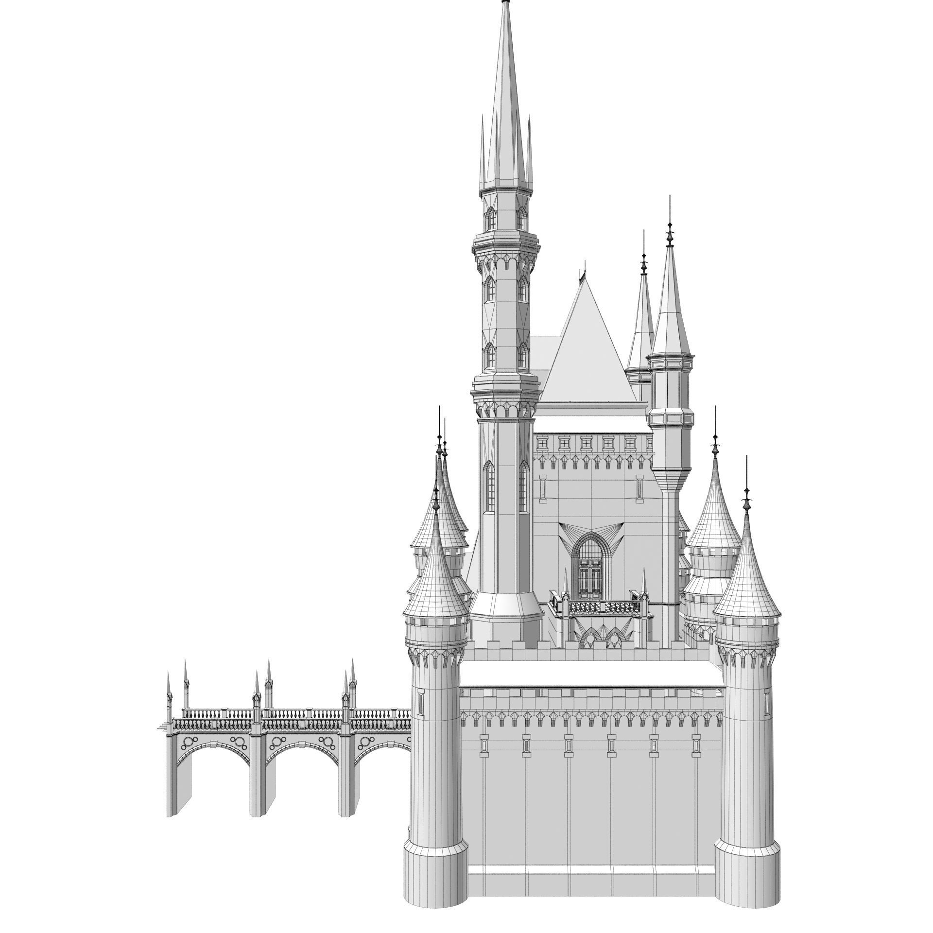 Fantasy Castle 3D model_20