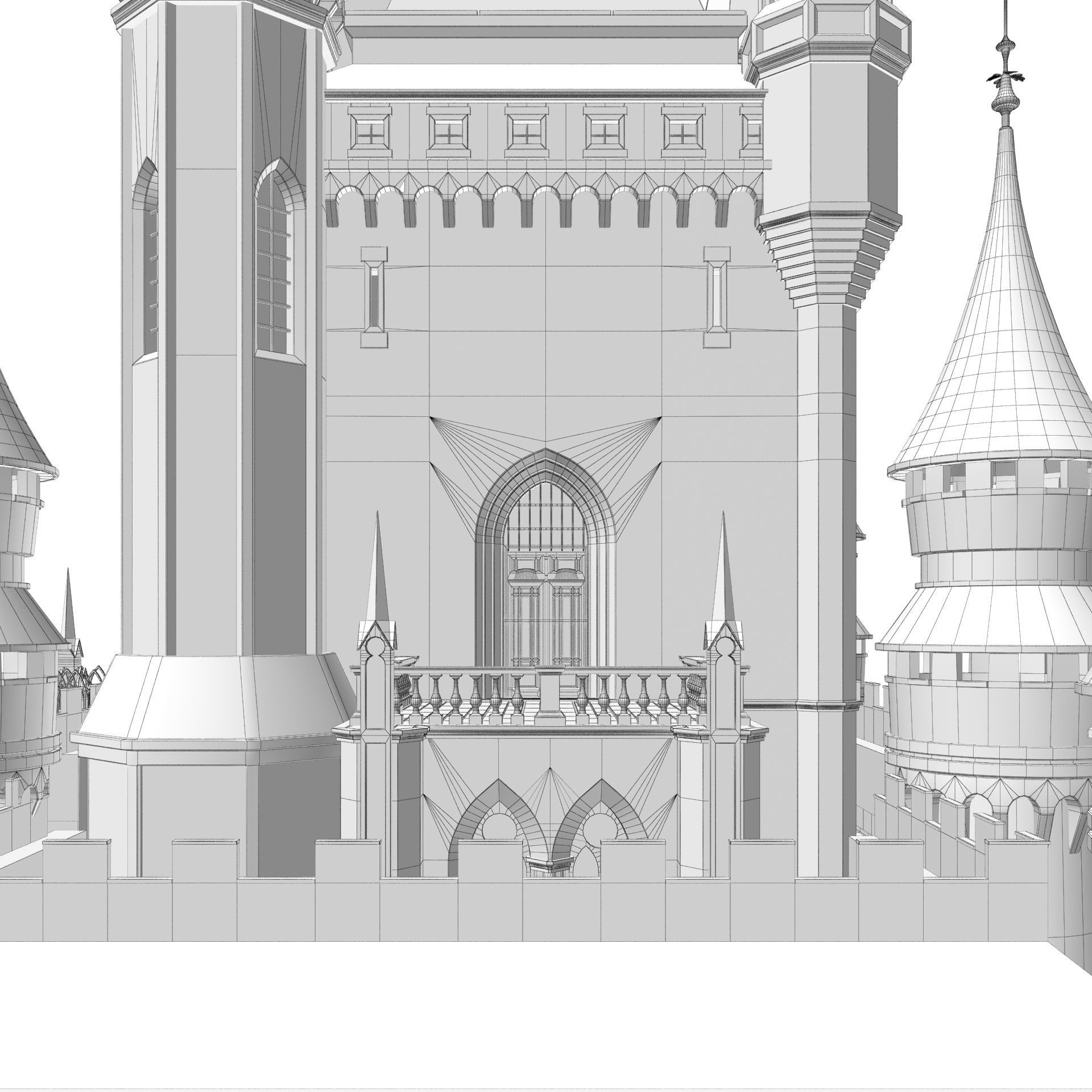 Fantasy Castle 3D model_28