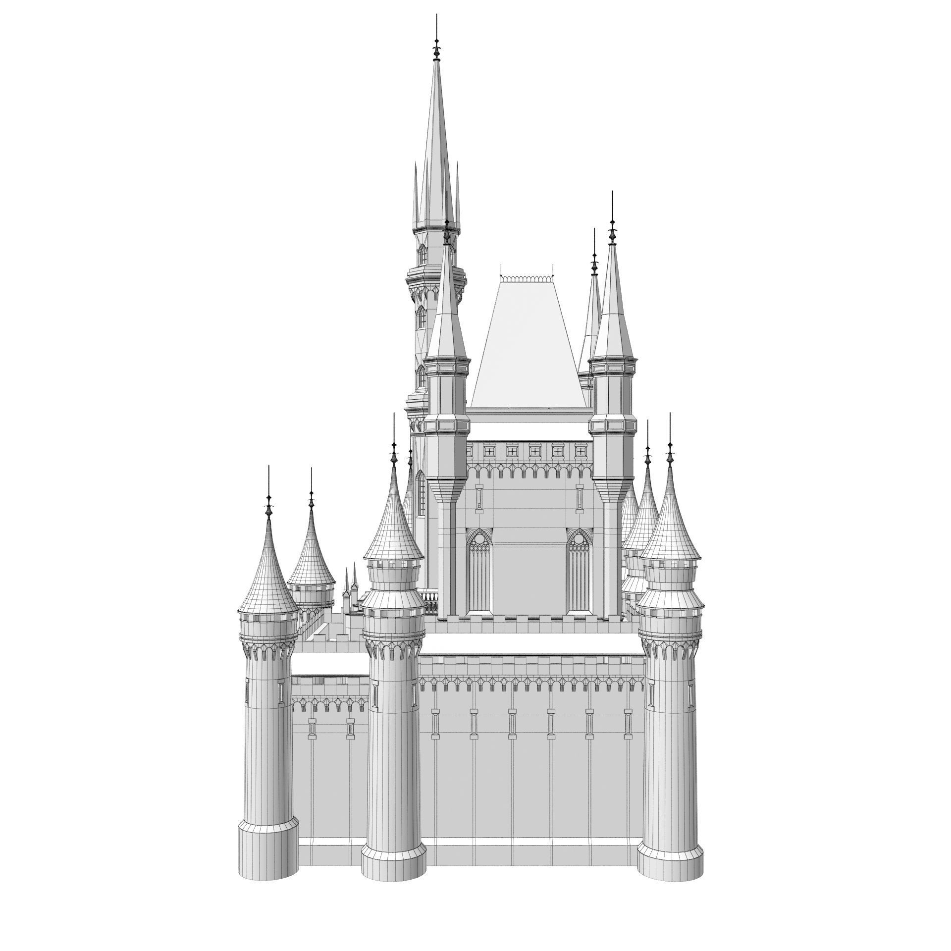 Fantasy Castle 3D model_22