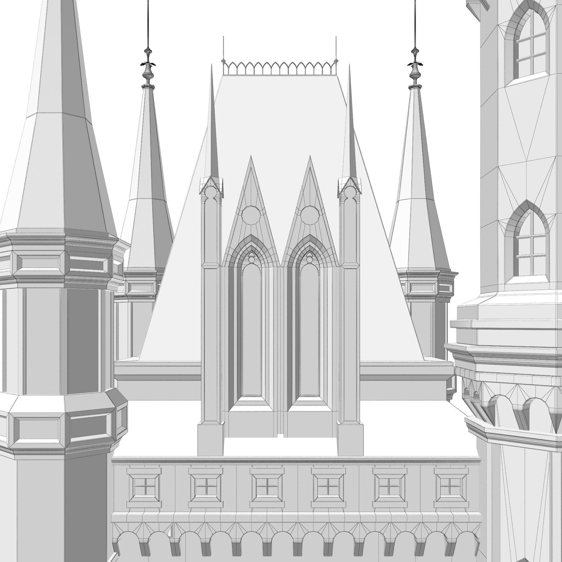 Fantasy Castle 3D model_27
