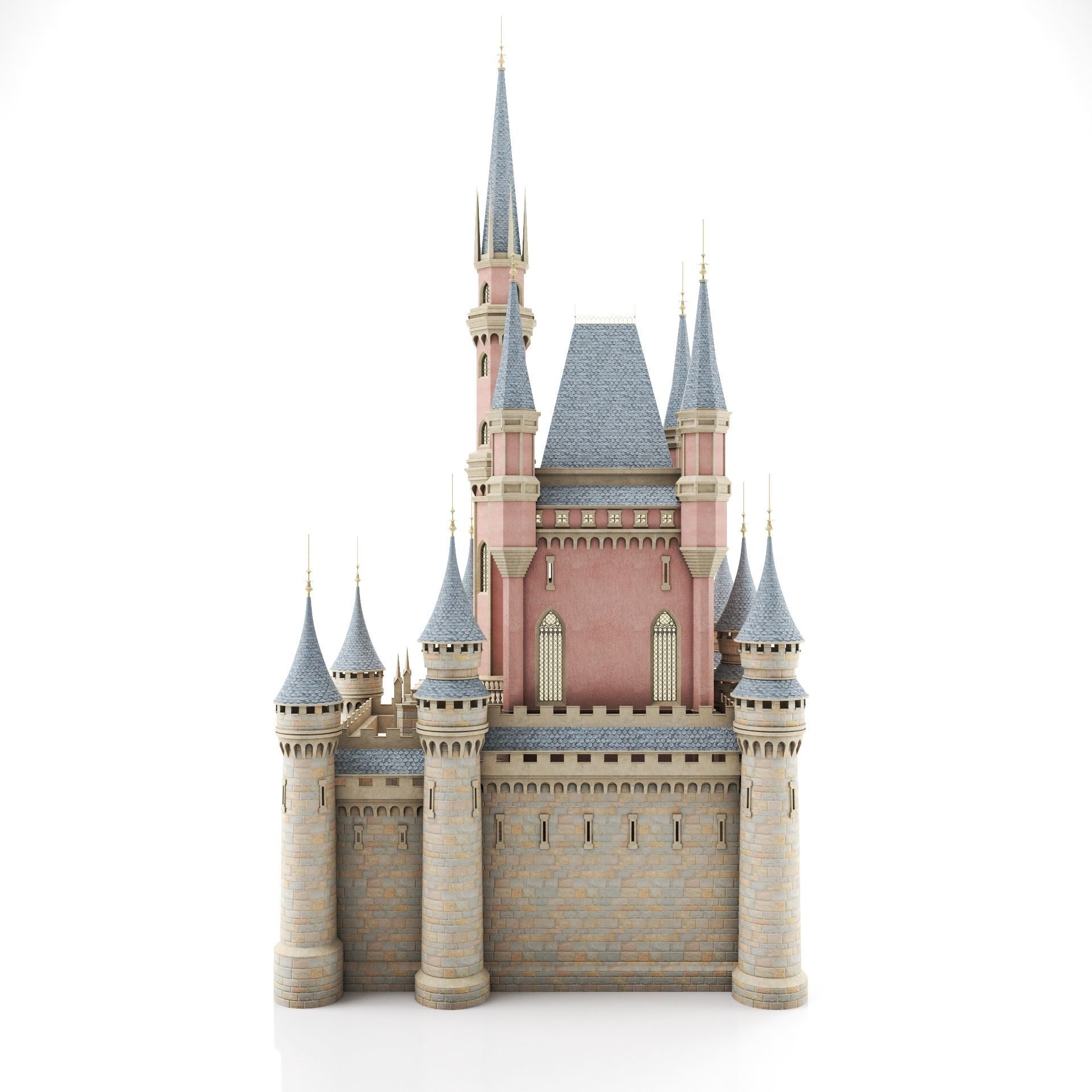 Fantasy Castle 3D model_7