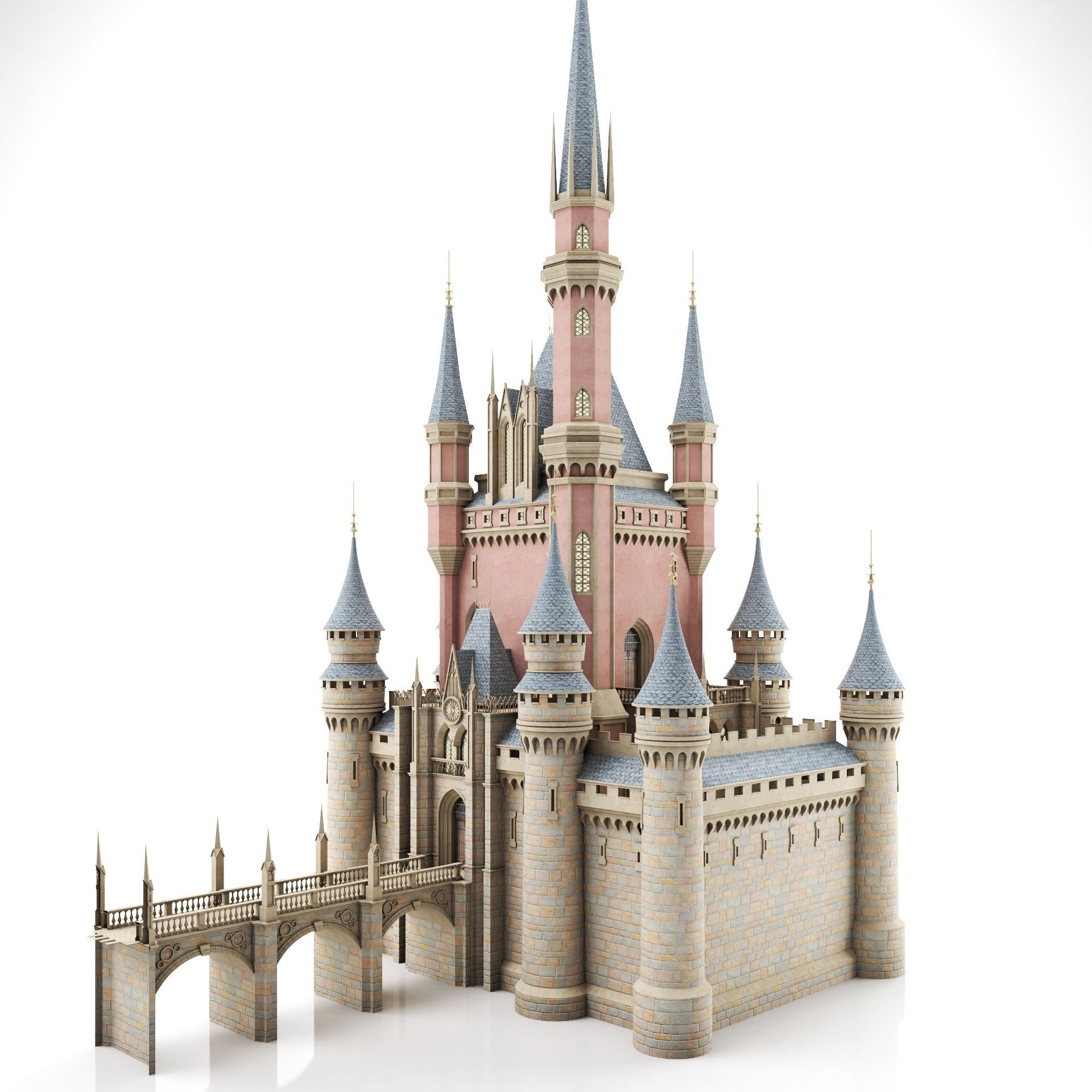 Fantasy Castle 3D model_9