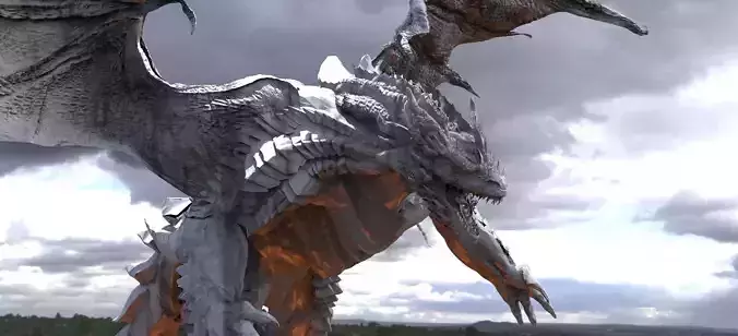 Demon Lava Dragon 3D model