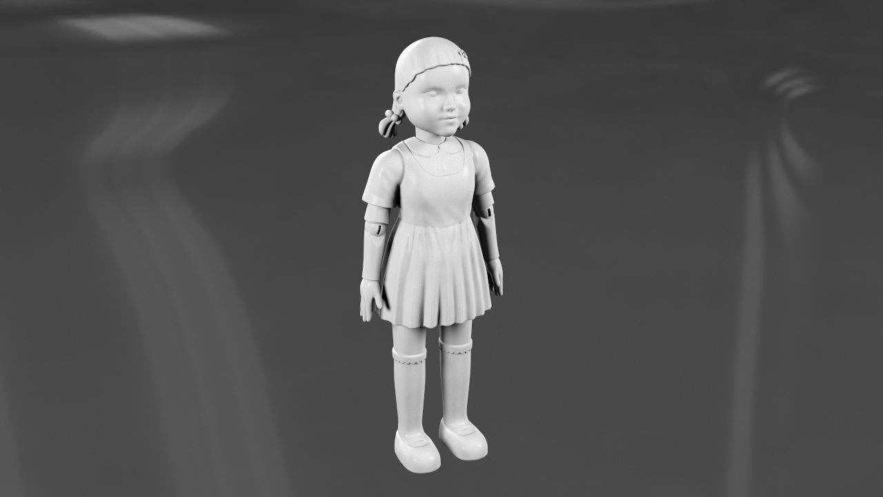 Squid Game Doll 3D model_1