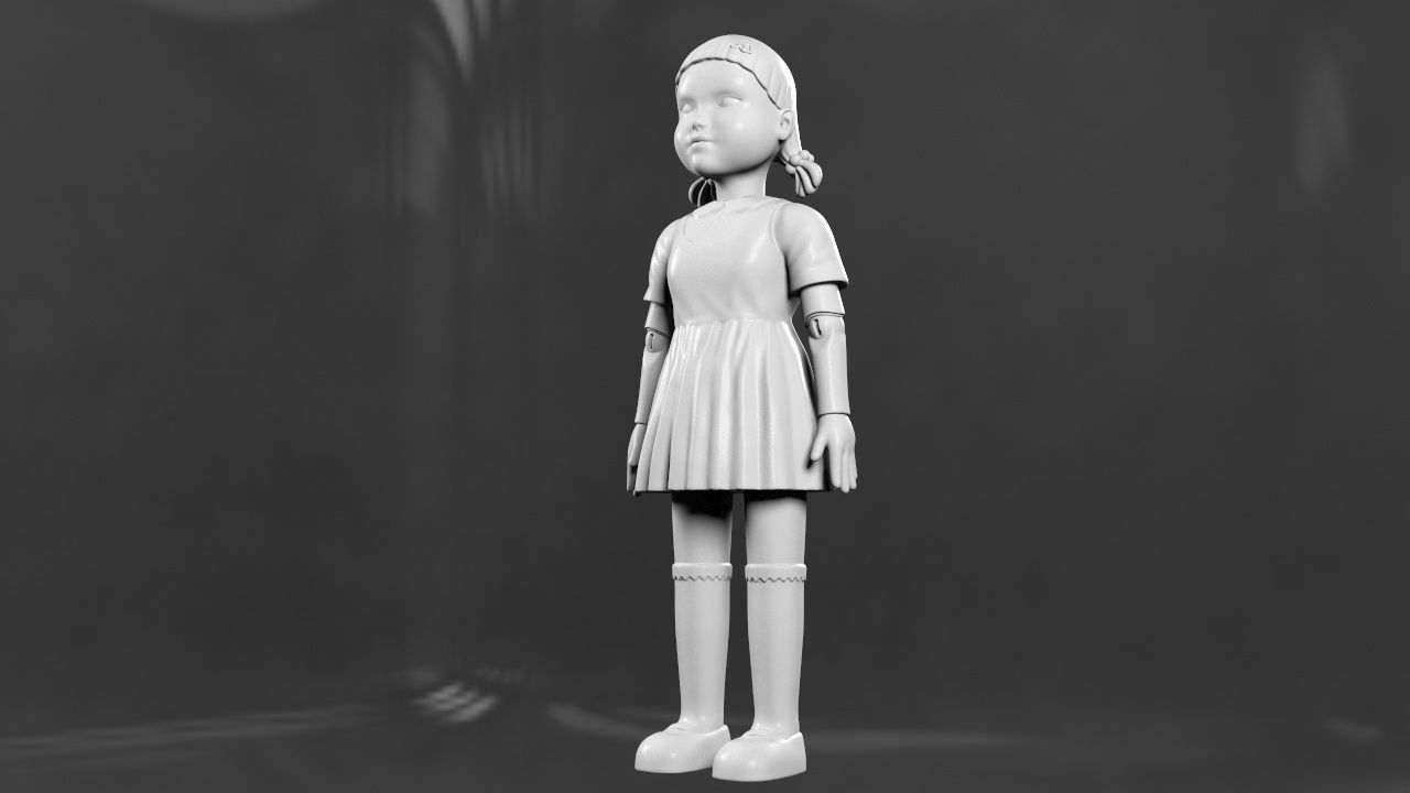Squid Game Doll 3D model_4