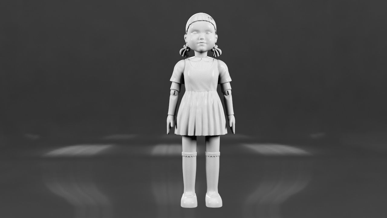 Squid Game Doll 3D model_2
