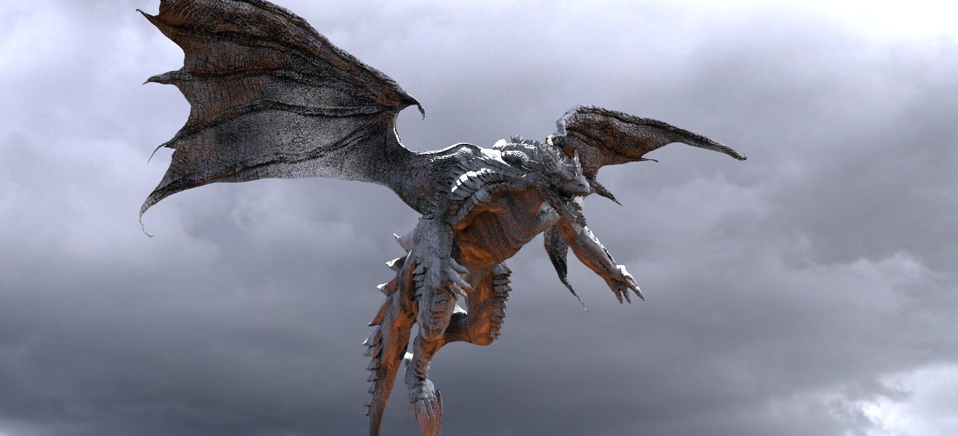 Demon Lava Dragon and Jungle Dragon 3D model_6