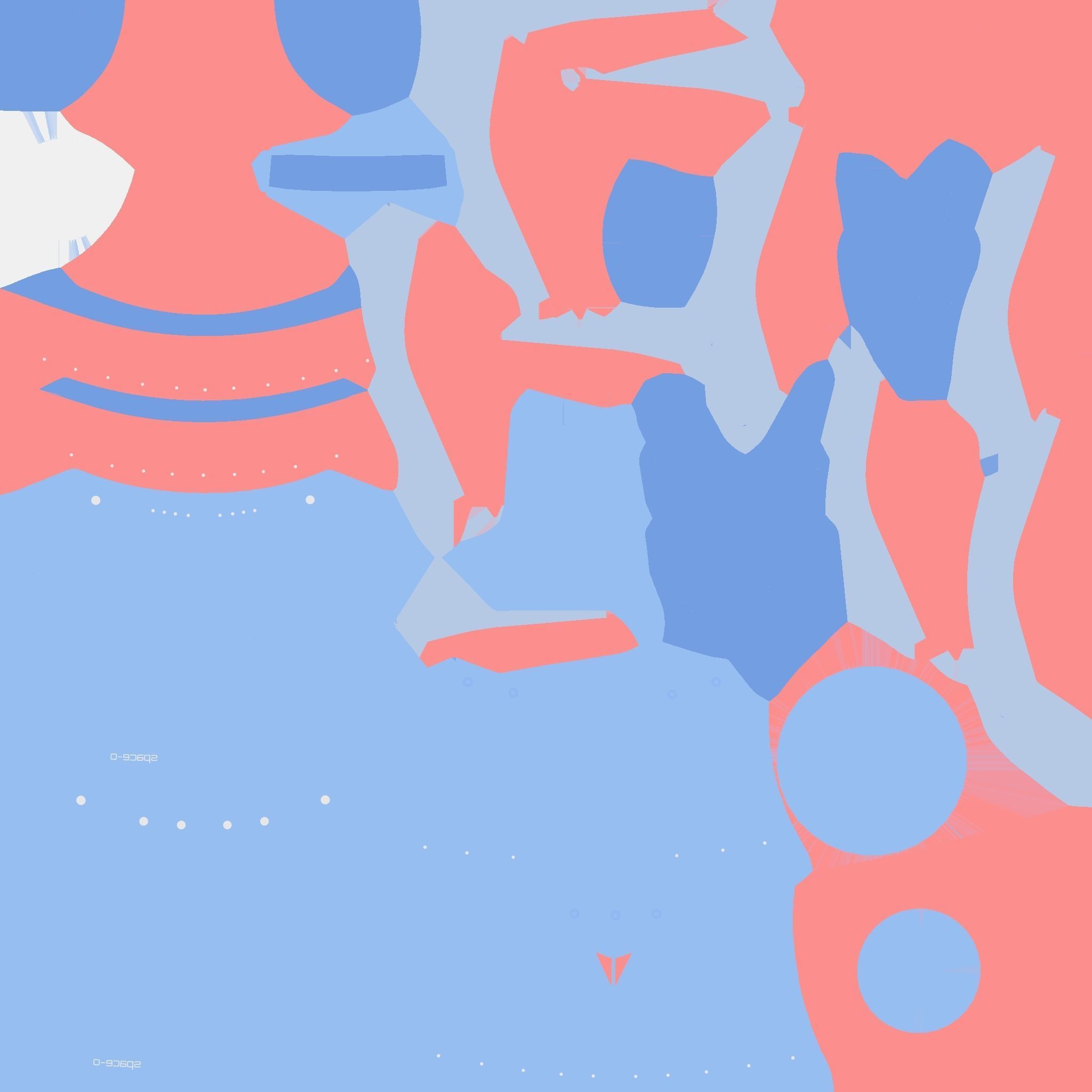 Cartoon Spaceship 03 Pink Blue - Spacecraft Vehicle SciFi Low-poly 3D model_15