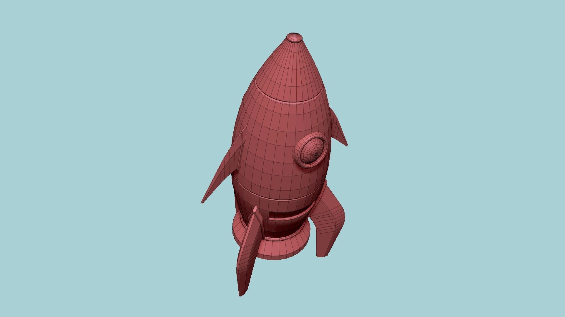 Cartoon Spaceship 04 Yellow Purple - Spacecraft Vehicle SciFi Low-poly 3D model_12