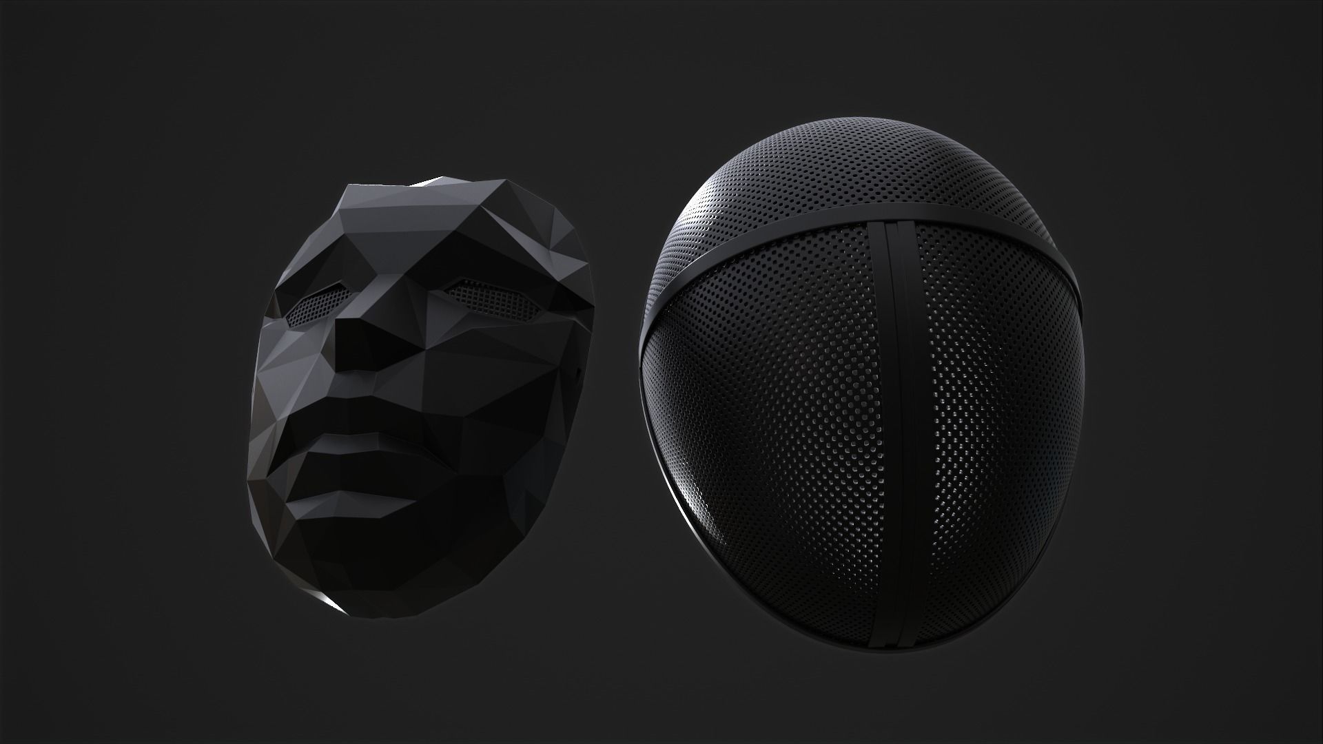 Squid Game Masks 3D print model_3