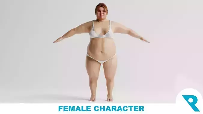 Realistic Female Character - Fatima 3D model