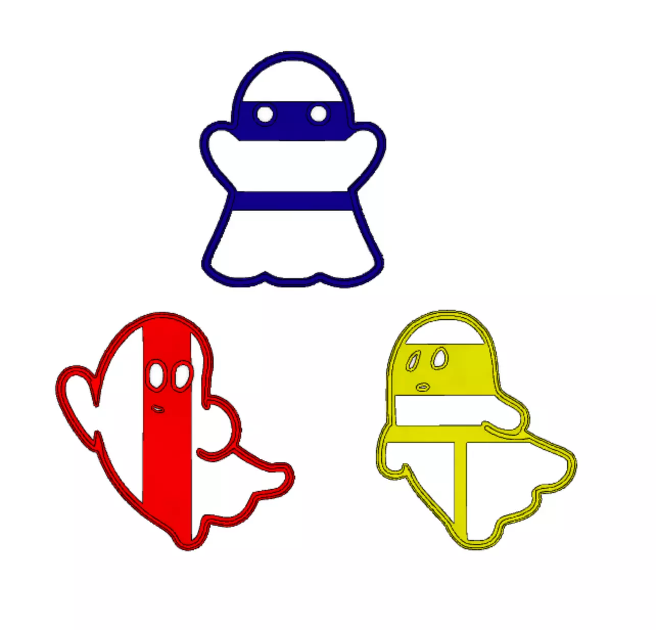 Halloween ghost cookies 3D print model_0