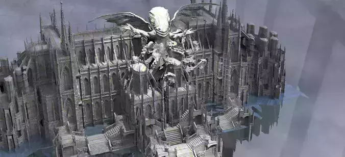 Secret Cult Cathedral of Cthulhu 3D model