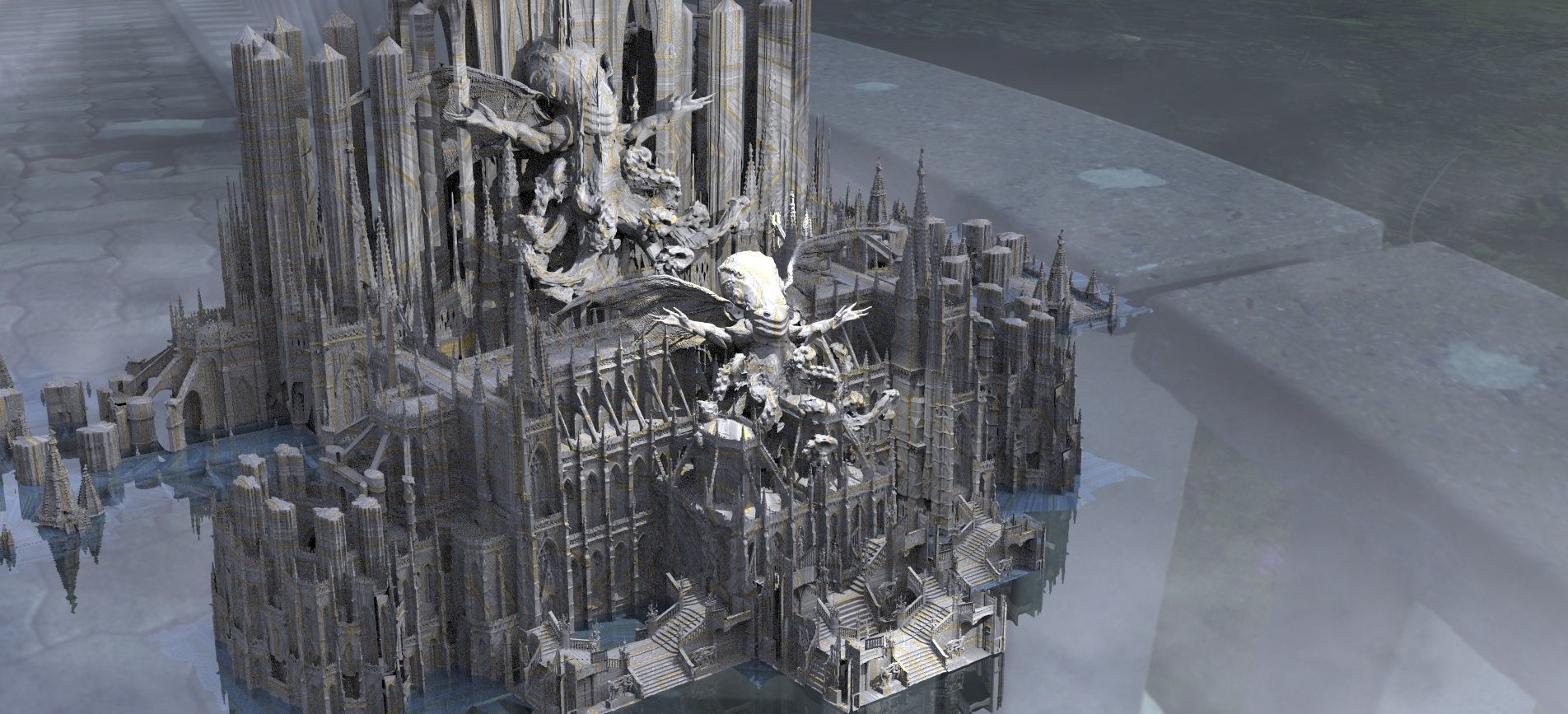 Secret Cult Cathedral of Cthulhu Extended 3D model_1
