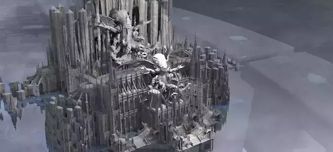 Secret Cult Cathedral of Cthulhu Extended 3D model