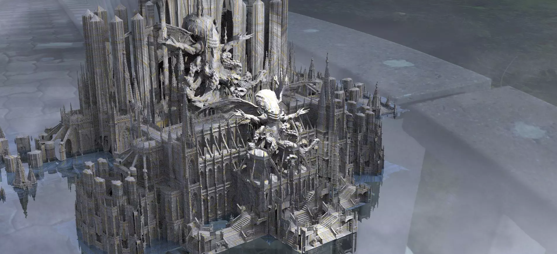 Secret Cult Cathedral of Cthulhu Extended 3D model_0