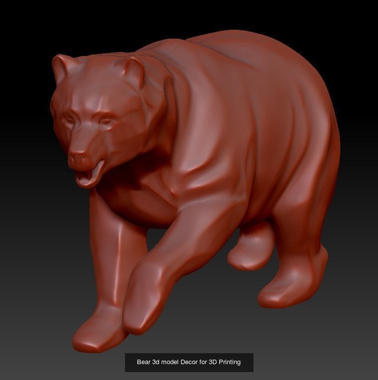 3d models Decor for 3D Printing Bear Elephant tiger 3D Model Collection_4