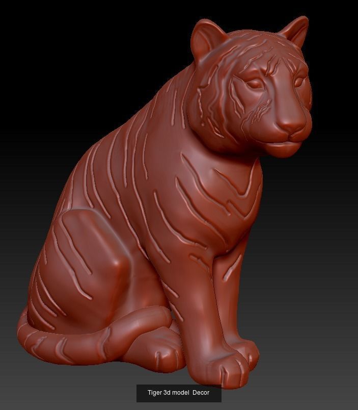 3d models Decor for 3D Printing Bear Elephant tiger 3D Model Collection_3