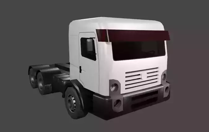 White Truck - Caminhao Low-poly 3D model