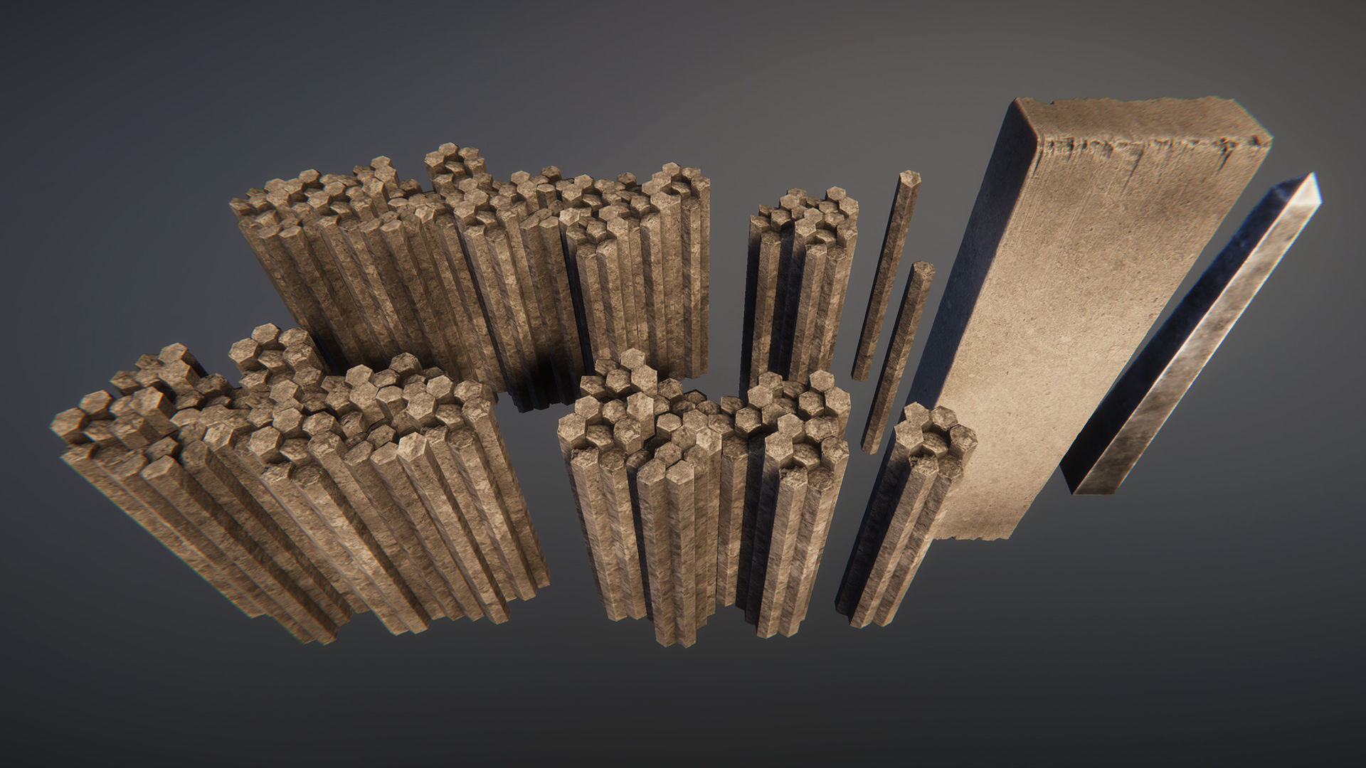 Grim temple Low-poly 3D model_14