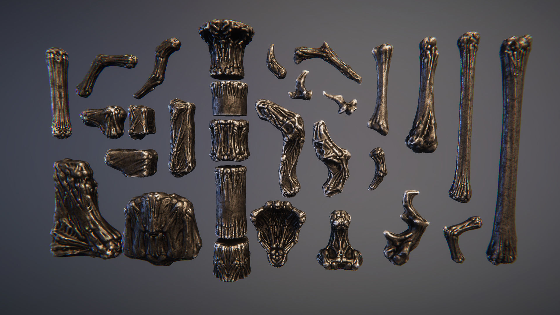 Grim temple Low-poly 3D model_9