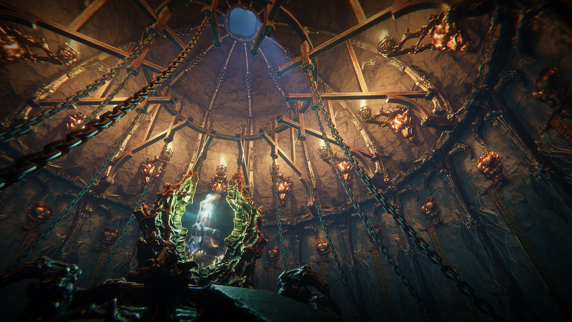 Grim temple Low-poly 3D model_6