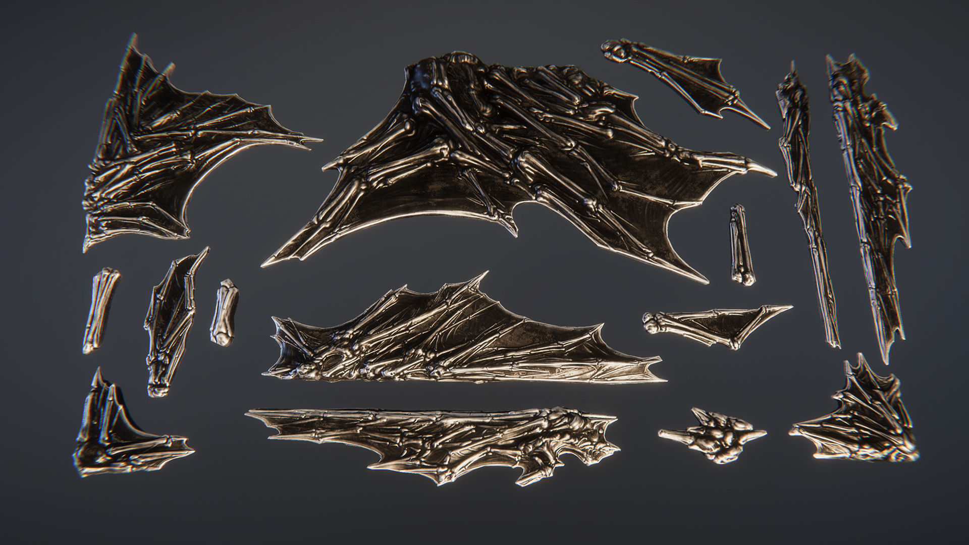 Grim temple Low-poly 3D model_12