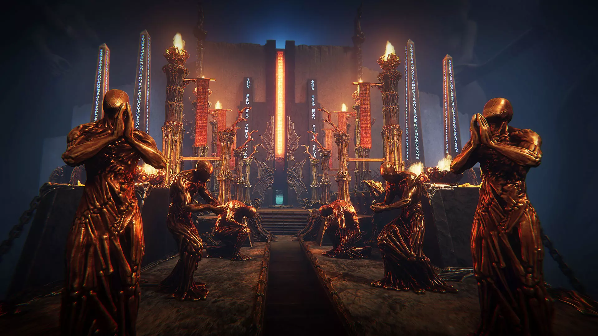 Grim temple Low-poly 3D model_0