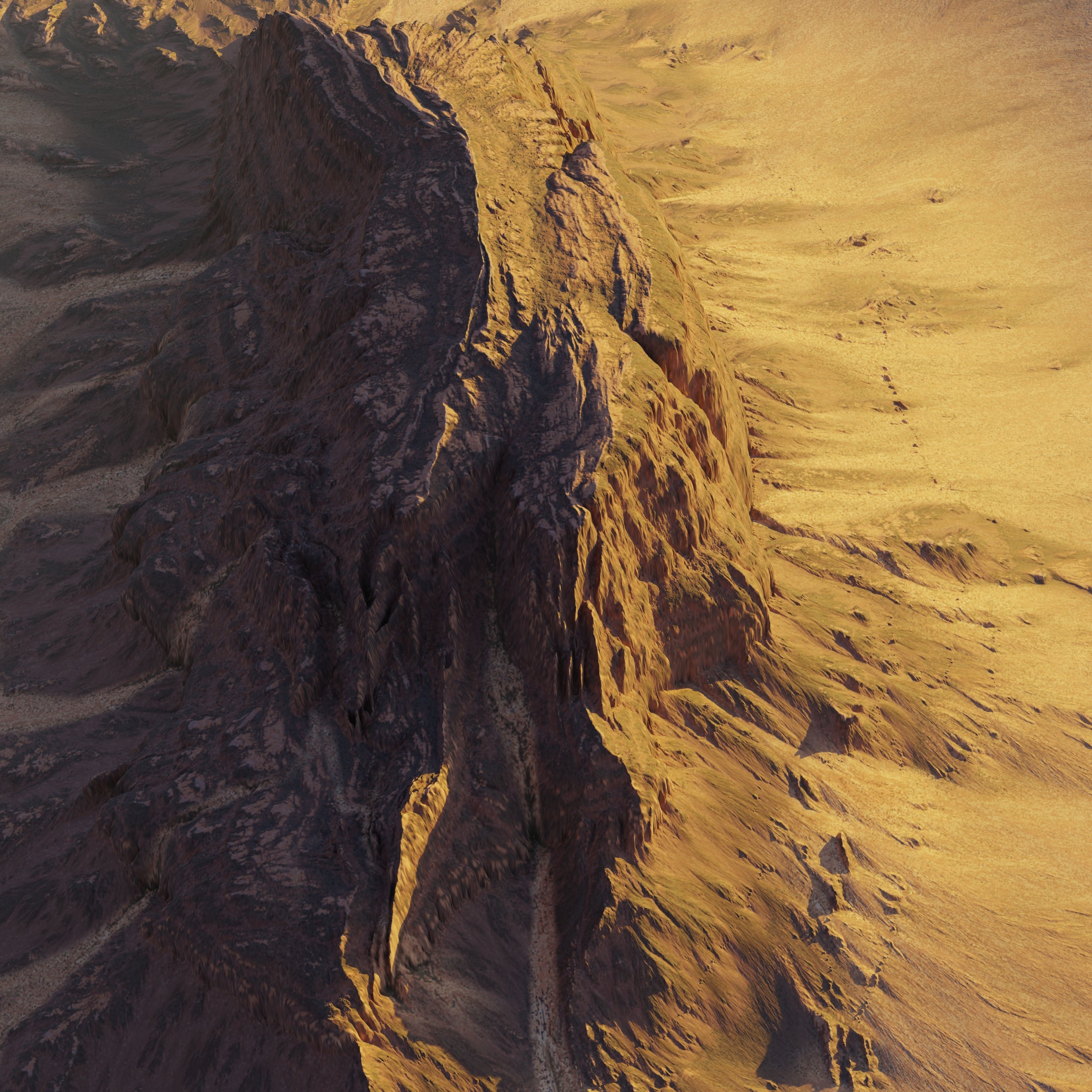 Cinematic Desert Mesa Terrains 3D model_1