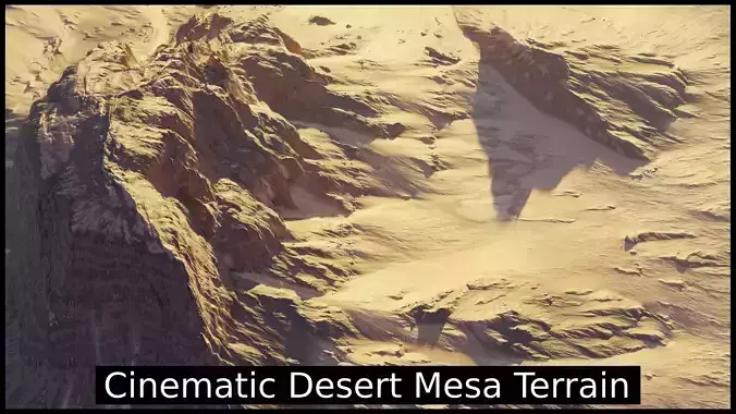 Cinematic Desert Mesa Terrains 3D model