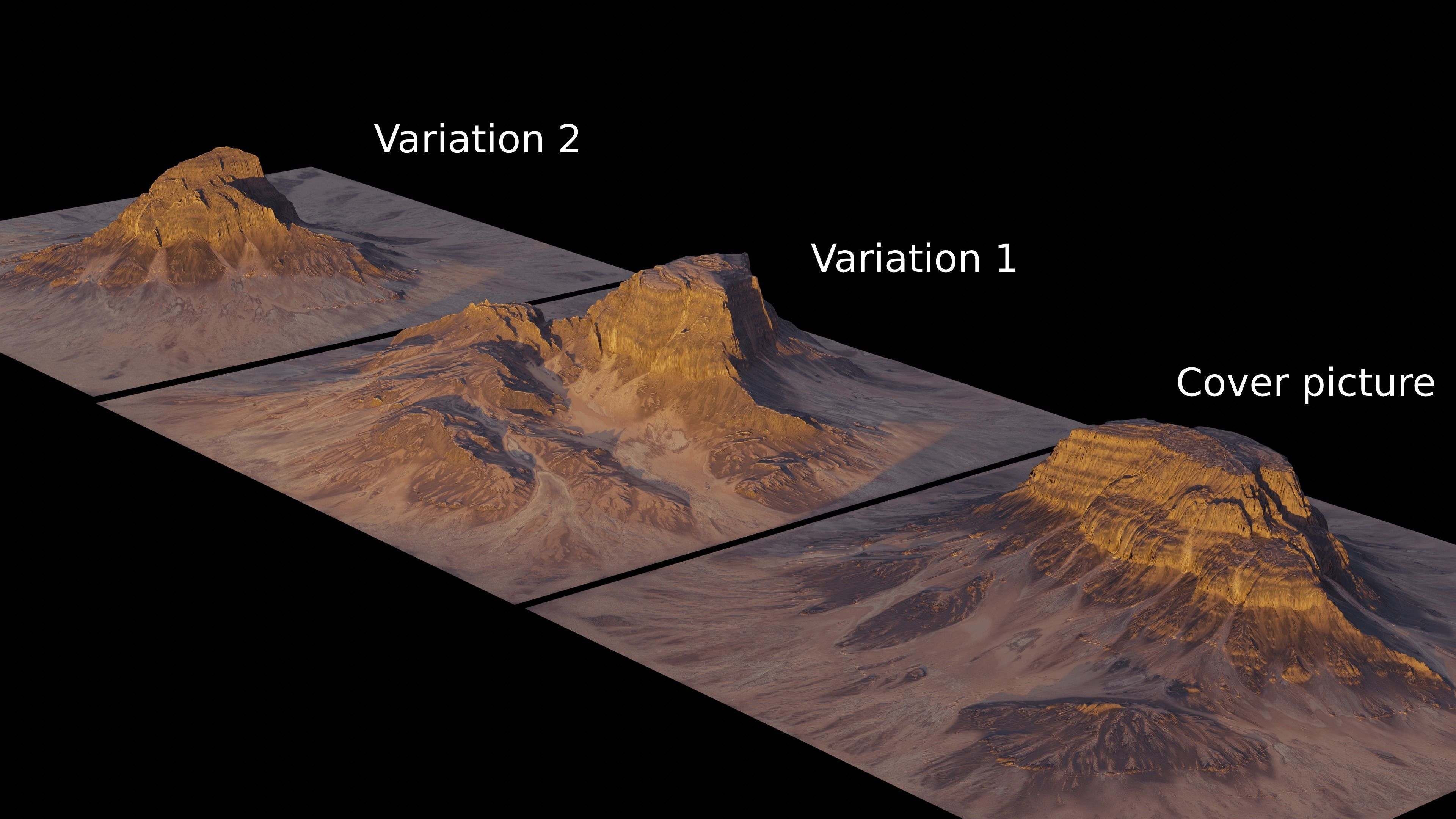 Cinematic Desert Mesa Terrains 3D model_5