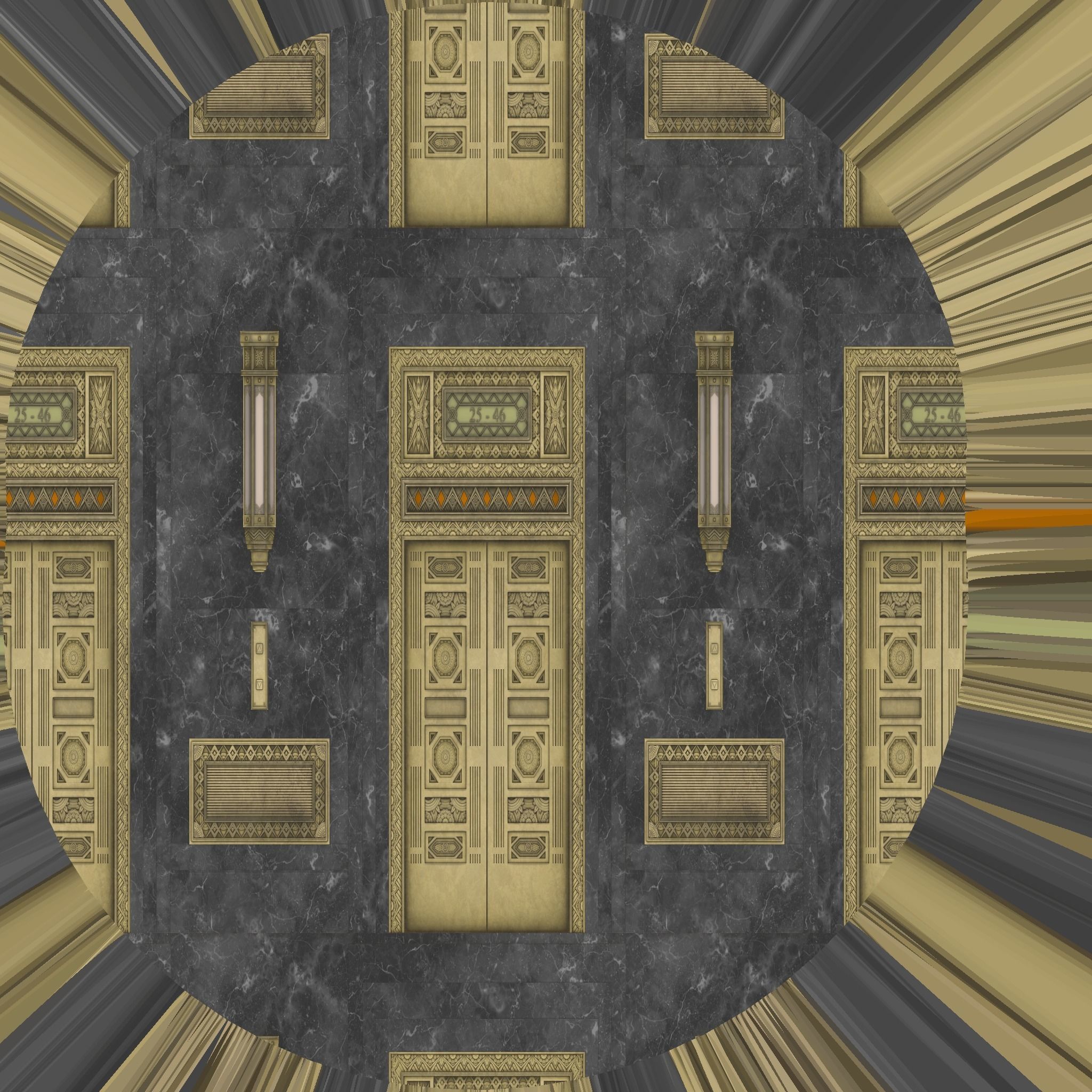 Ancient Babylonian Golden City kit bash 3D model_3