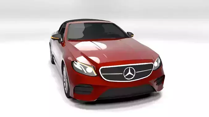 MERCEDES E CLASS CABRIO CLOSED 2017 LOWPOLY