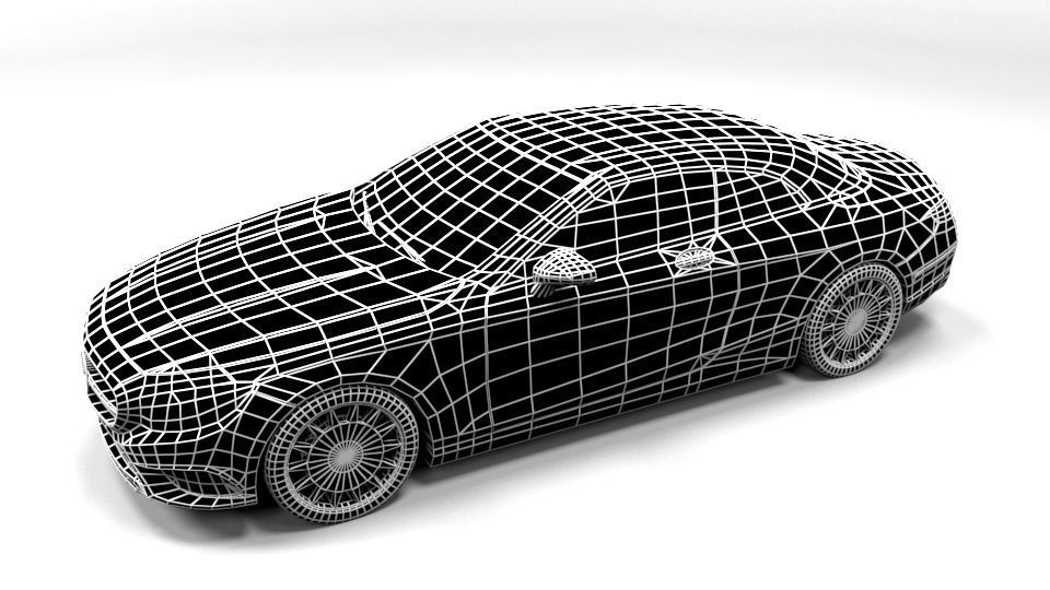 MERCEDES S CLASS CABRIO CLOSED 2017 LOWPOLY Low-poly 3D model_5