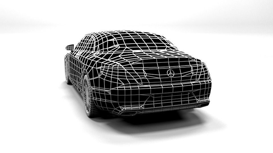 MERCEDES S CLASS CABRIO CLOSED 2017 LOWPOLY Low-poly 3D model_3