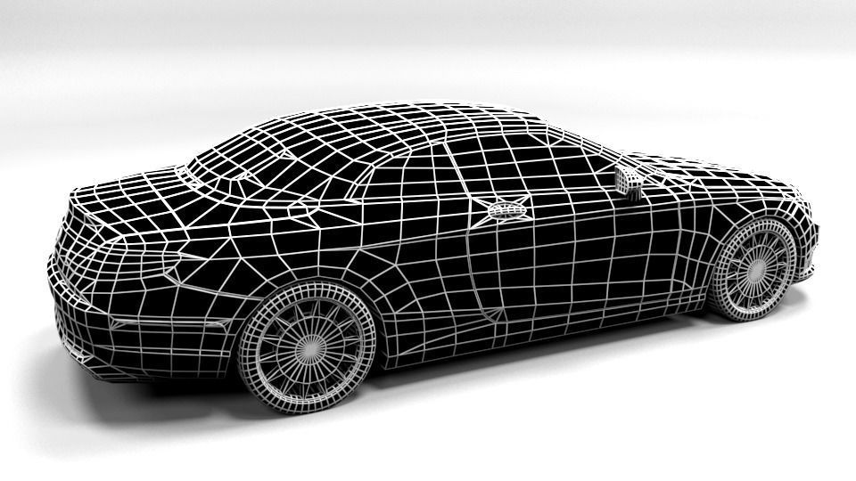 MERCEDES S CLASS CABRIO CLOSED 2017 LOWPOLY Low-poly 3D model_7