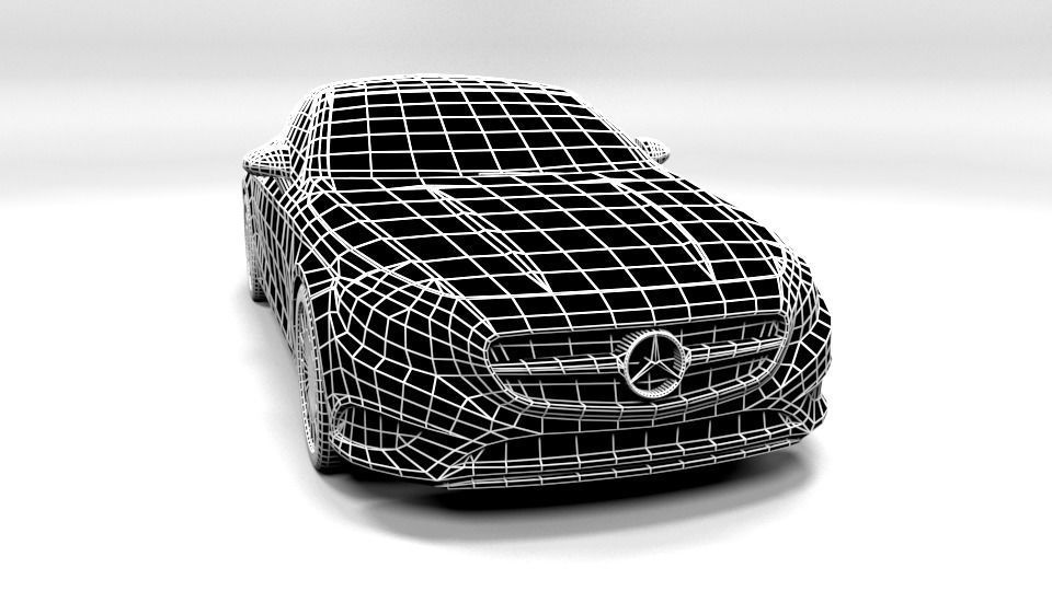 MERCEDES S CLASS CABRIO CLOSED 2017 LOWPOLY Low-poly 3D model_1