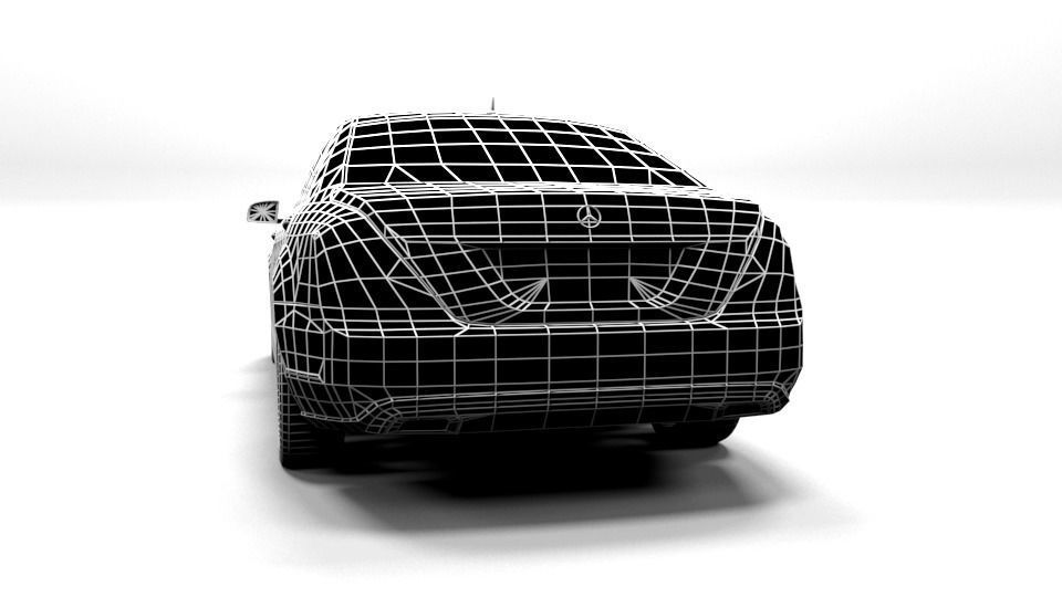 MERCEDES S CLASS 2010 LOWPOLY Low-poly 3D model_3