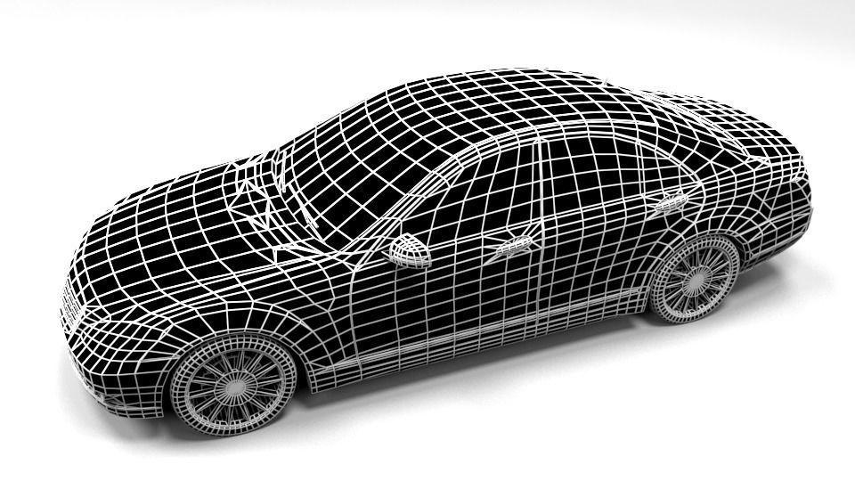 MERCEDES S CLASS 2010 LOWPOLY Low-poly 3D model_5