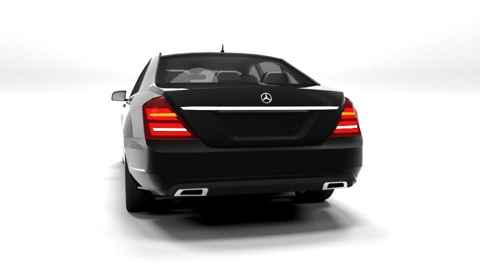 MERCEDES S CLASS 2010 LOWPOLY Low-poly 3D model_2