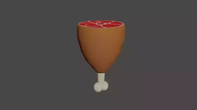Low Poly Ham bone Low-poly 3D model
