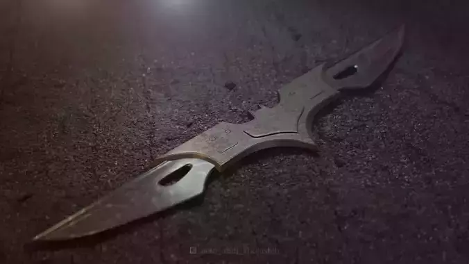 Batman blade Low-poly 3D model
