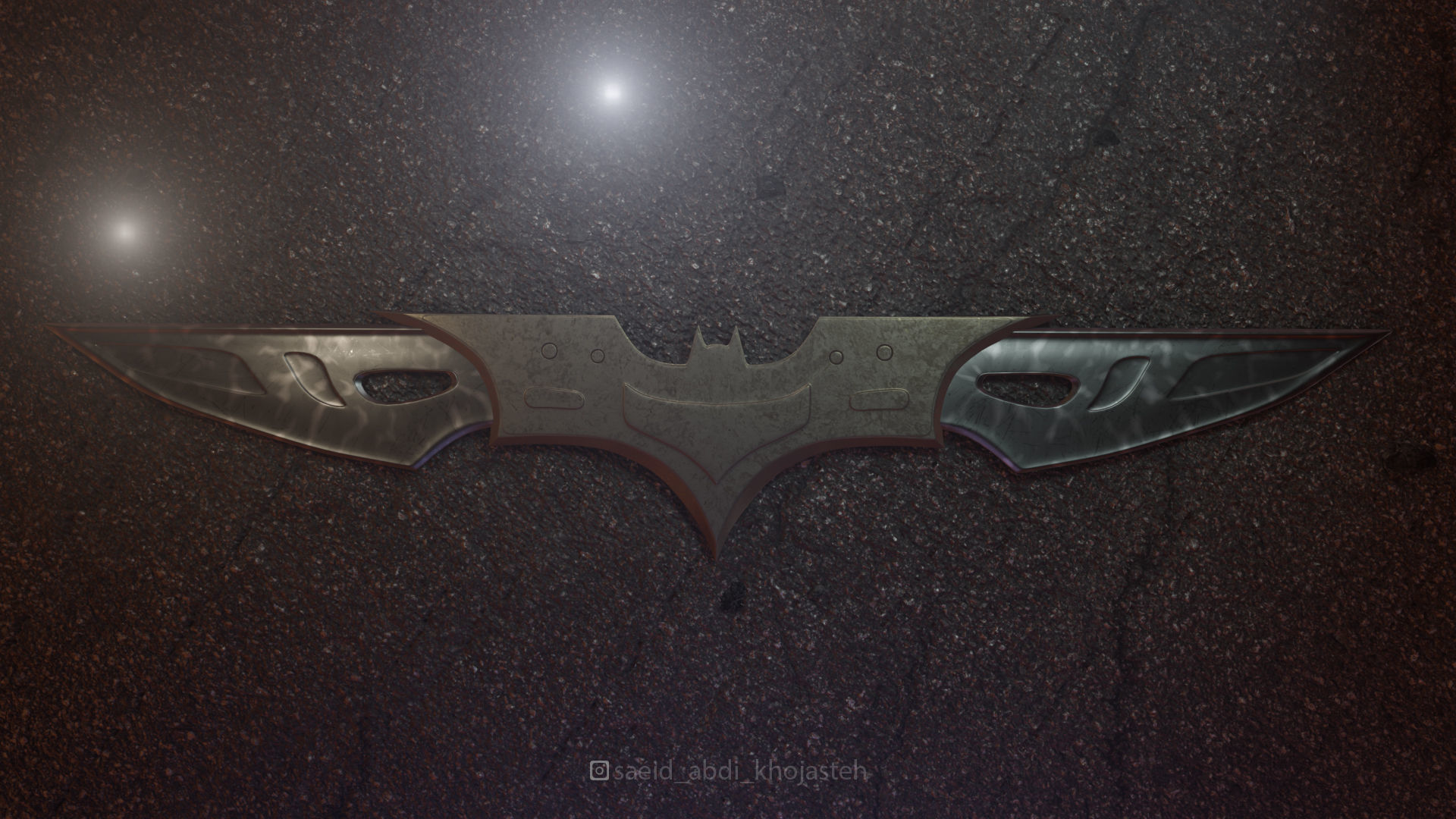 Batman blade Low-poly 3D model_5