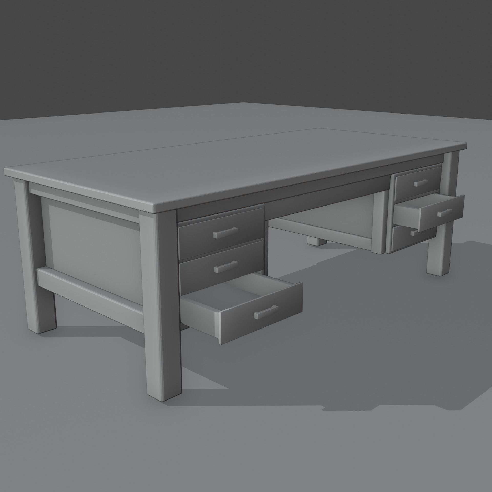 table asset Low-poly 3D model_1