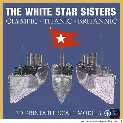 Olympic Titanic Britanic ocean liners pack 3D Model Collection