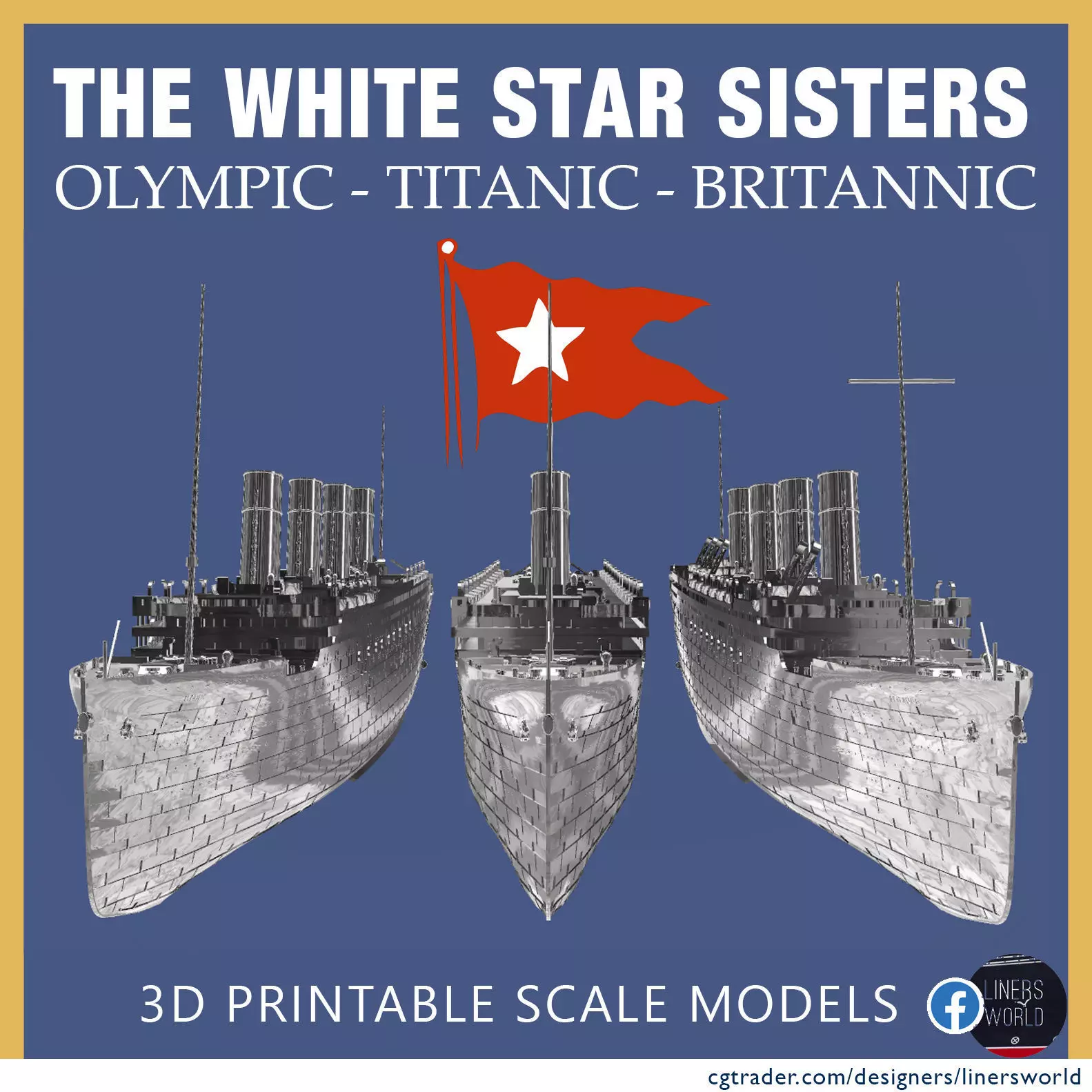Olympic Titanic Britanic ocean liners pack 3D Model Collection_0