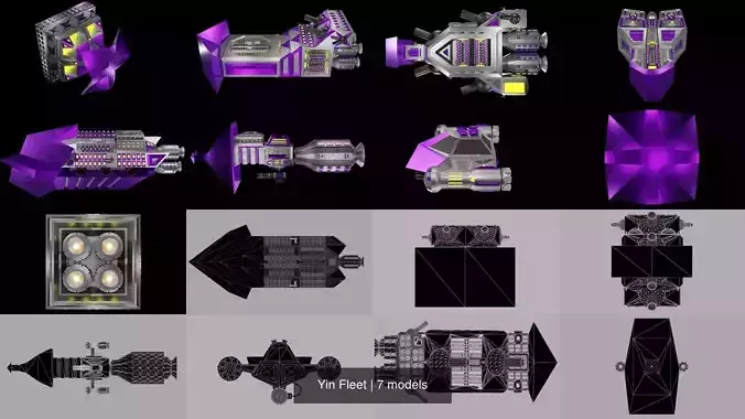 Yin Fleet 3D Model Collection