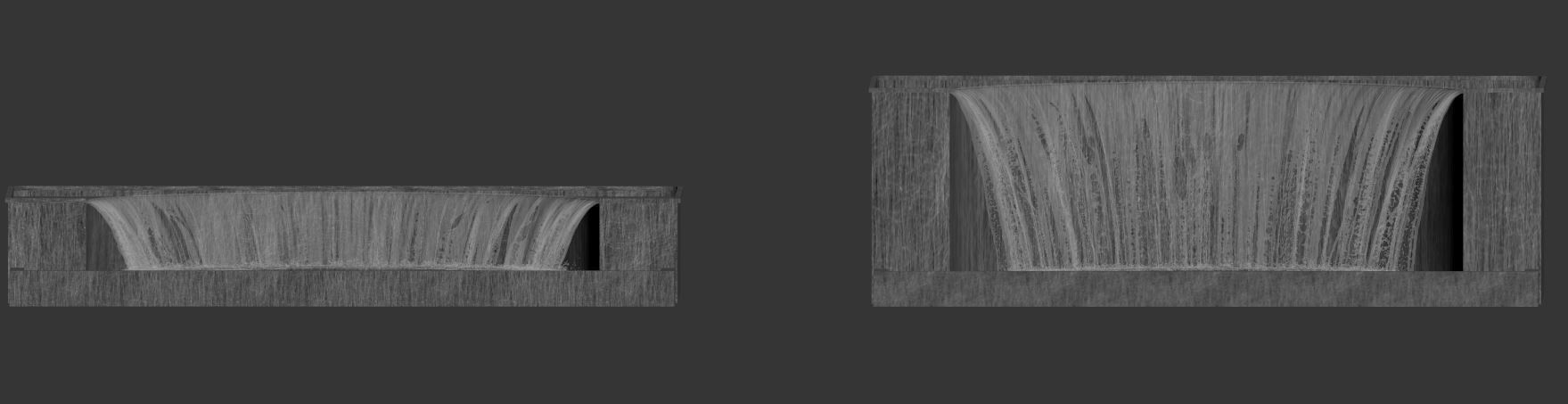  2 Waterfall fountains ARC Grand Cascade 3D model_7