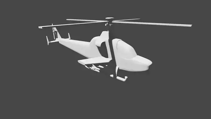 helicopter 3D model