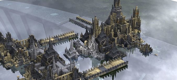 Ancient Babylonian Golden City kit bash 2 3D model